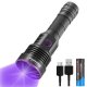 UV лед фенер с 3 LED х 365nm, 60W, презареждаема батерия